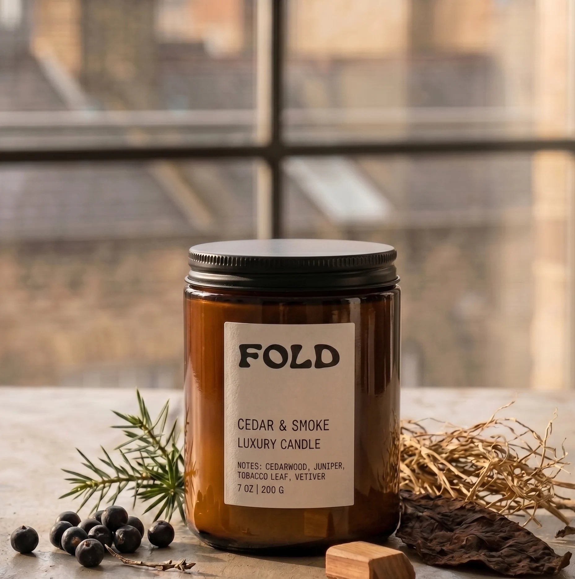 fold Luxury Candle - Cedar & Smoke