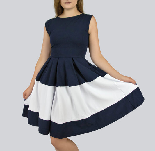 Kiss Pleated Skater Dress